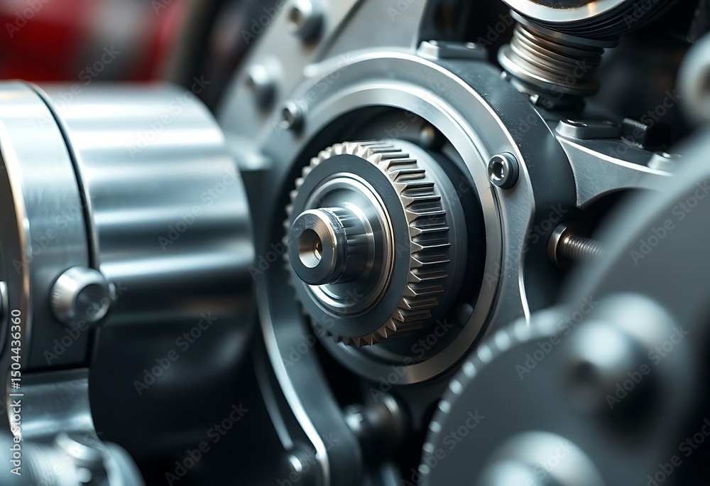 Fototapeta premium close up view of a gear wheel