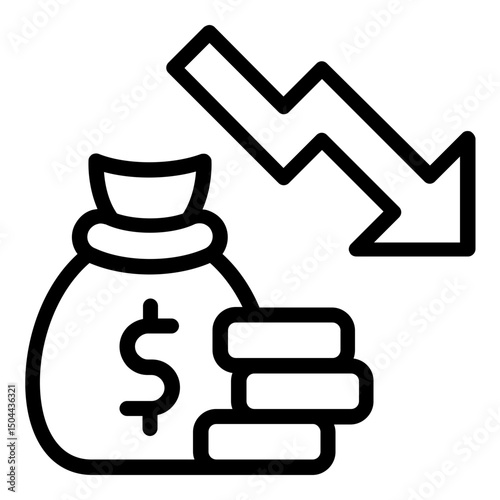 recession icon line