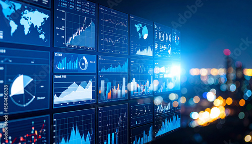 Abstract Financial Data Visualization Market Trends and Economic Insights