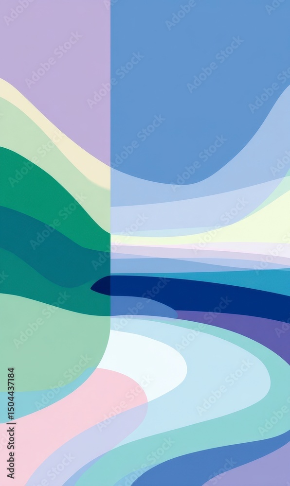 Fototapeta premium Abstract Colorful Landscape Art