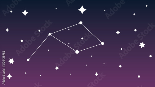 cosmos background with constellation of the stars, vector illustration