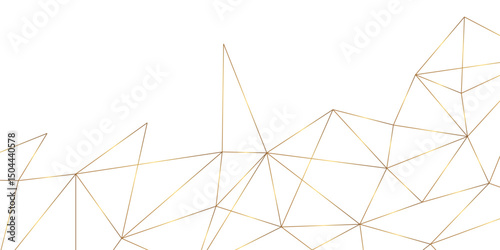 golden vector poly triangle texture. clean and modern science chemical theme background. Abstract geometric pattern composed of triangular. white golden vector triangle mosaic wallpaper , vector.	