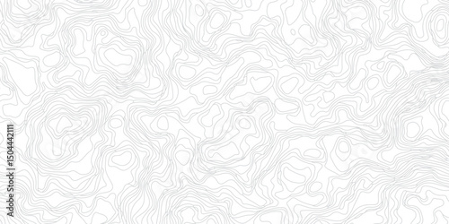 Abstract modern topography wavy contour map line and vintace tarrain patch texture grid line wallpaper map white background.
