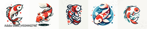 vector of a  koi fish