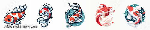 vector of a  koi fish