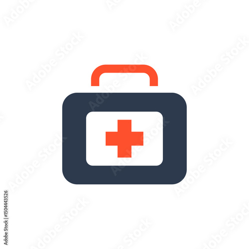 This is a clean and simple icon that effectively depicts a first aid kit, which symbolizes crucial aspects of workplace safety as well as emergency preparedness that are essential in any environment