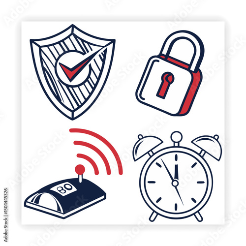 Cyber Safety Visual Resources Data Privacy Doodles, Cybersecurity Doodles, 