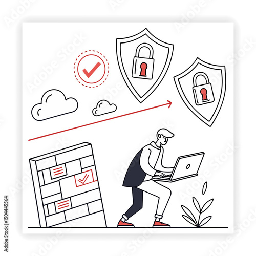 Cyber Safety Visual Resources Data Privacy Doodles, Cybersecurity Doodles, 
