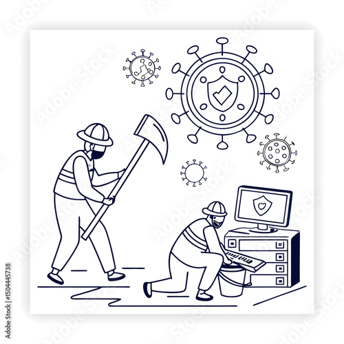 Cyber Safety Visual Resources Data Privacy Doodles, Cybersecurity Doodles, 