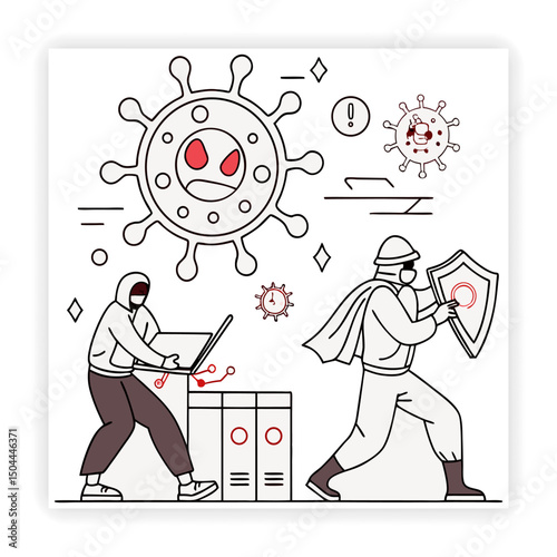 Cyber Safety Visual Resources Data Privacy Doodles, Cybersecurity Doodles, 