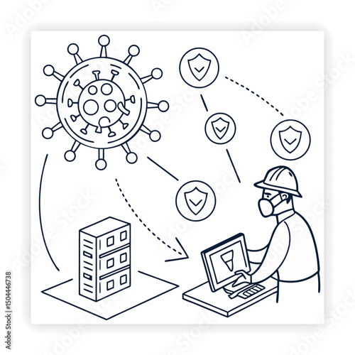 Cyber Safety Visual Resources Data Privacy Doodles, Cybersecurity Doodles, 
