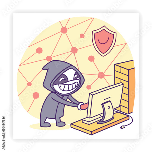 Cyber Safety Visual Resources Data Privacy Doodles, Cybersecurity Doodles, 