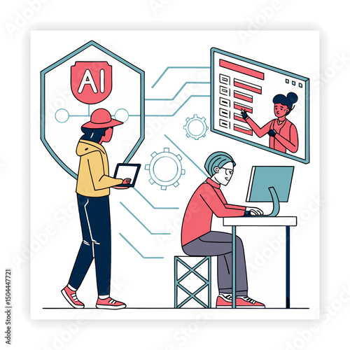 Cyber Safety Visual Resources Data Privacy Doodles, Cybersecurity Doodles, 