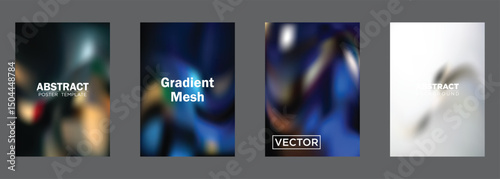 Abstract Gradient Mesh Poster Templates Vector Background Designs
