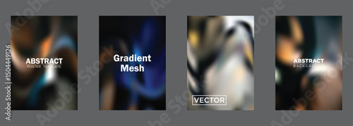 Abstract Gradient Mesh Background Poster Templates Vector Designs
