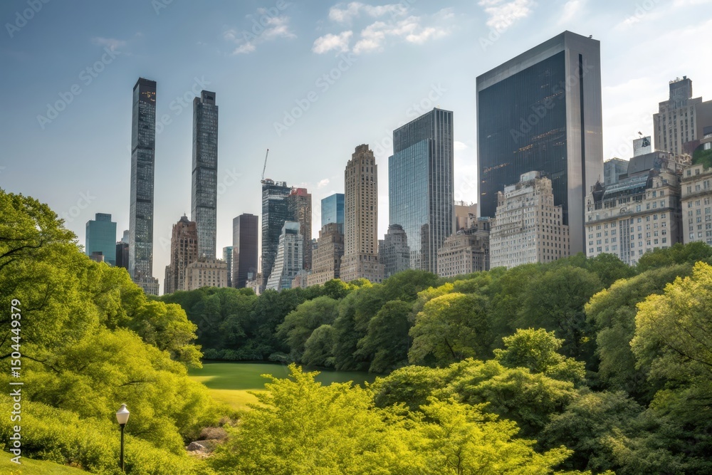 Obraz premium Stunning Manhattan Skyline Viewed from Central Park in Gigapixel Quality
