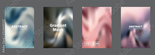 Abstract Gradient Mesh Background Poster Templates Vector Designs
