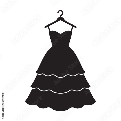 Fashion Gown Symbol Clothing Design Element Art & Illustration