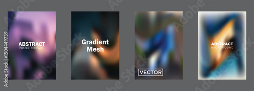 Abstract Gradient Mesh Background Poster Templates Vector Designs
