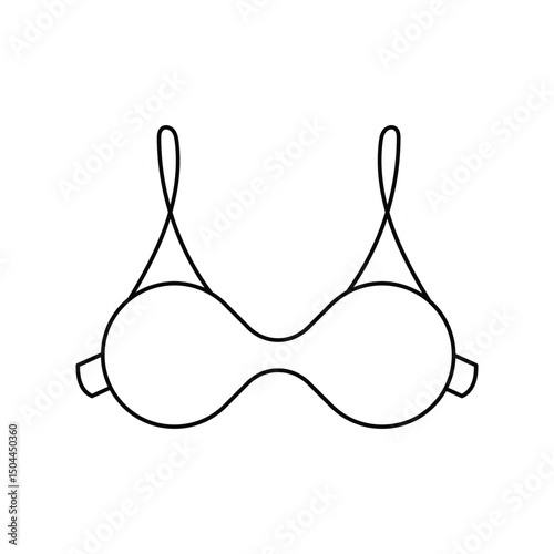 brassiere lineal icon with white background vector stock illustration