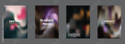 Abstract Gradient Mesh Backgrounds Poster Templates and Vector Designs
