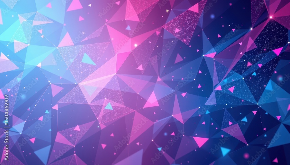 Obraz premium Colorful Geometric Pattern with Triangles and Soft Light Effects