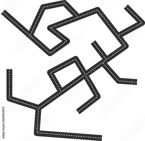Creative maze puzzle for kid activities. path for location map. road map.