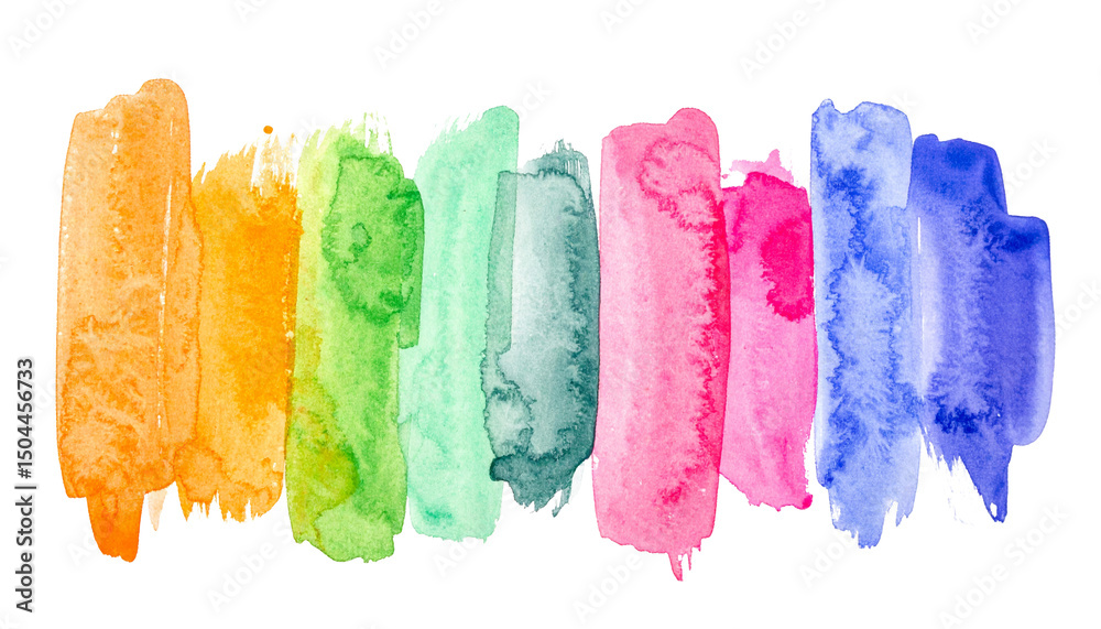 Fototapeta premium Abstract brush strokes watercolor background.