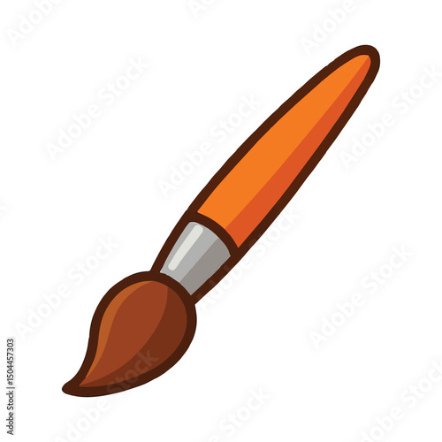 Artist Paint Brush Cartoon Creative Tool Icon Art & Illustration