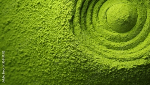 Abstract Green Texture with Concentric Circles