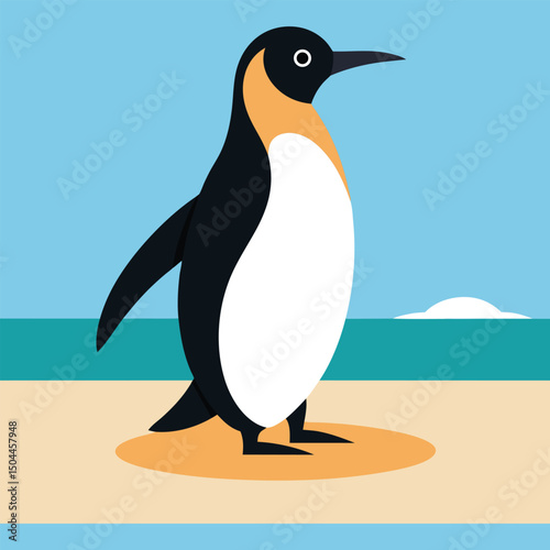penguin on the snow