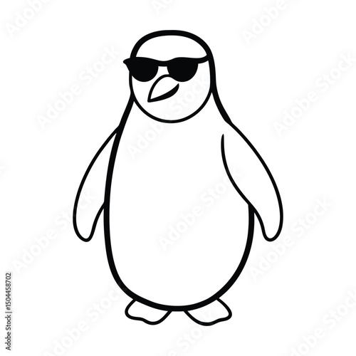 penguin on the snow