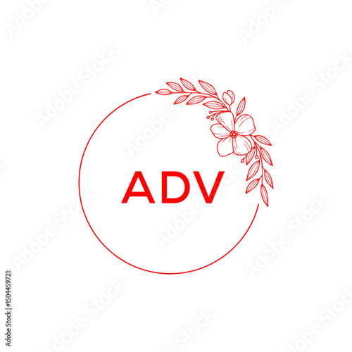 ADV  letter logo design