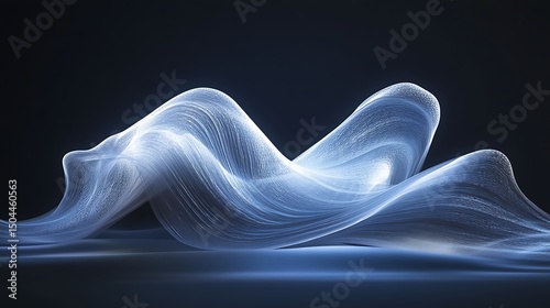 Abstract blue wave background modern design wallpaper smooth curve light texture art graphic digital render 3d