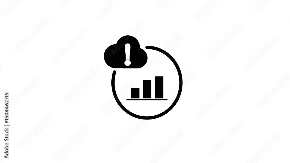 Cloud Analytic is a data analysis solution circle graph icon animation.