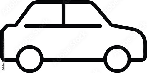 Car icon. car vector icon. small sedan