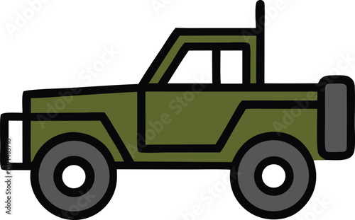 Military car Solid Icon