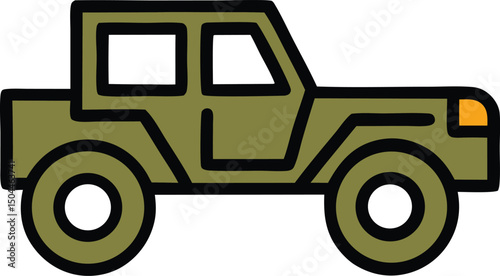 Military car Solid Icon