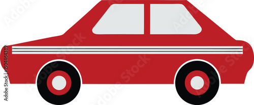 sedan car icon in line art style, vector representation with a clean look. 