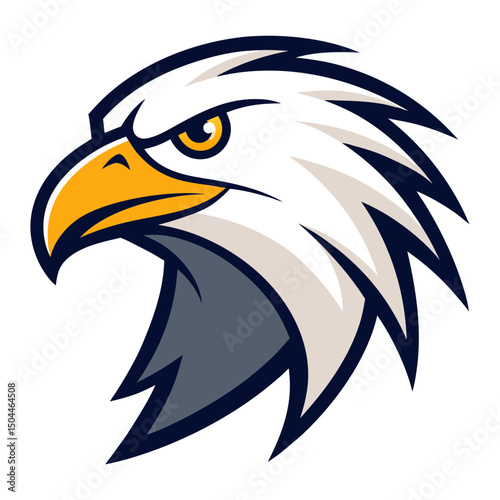 Egret head mascot logo design vector