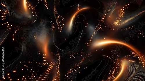 Cosmic Dust, Orange Nebula, Space Art, Galaxy Background