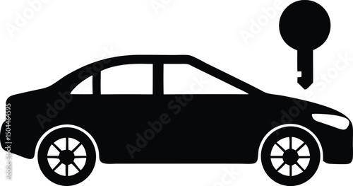 key car rent. vector Simple modern icon design illustration.