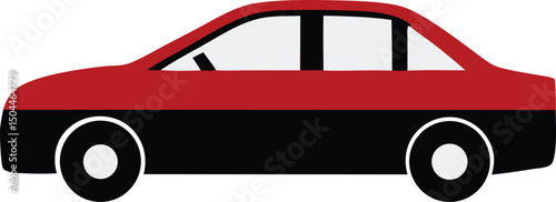 sedan car icon in line art style, vector representation with a clean look. 