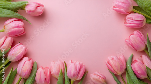 Elegant Spring Floral Banner with Tulips