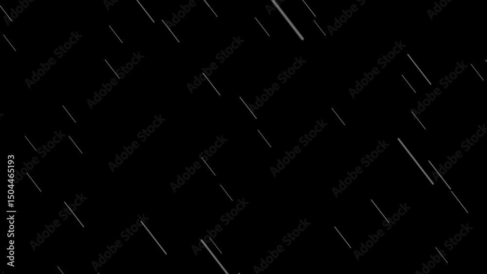Realistic 3d Rain Falling Animation On Stock Footage Video 100% Royalty-free