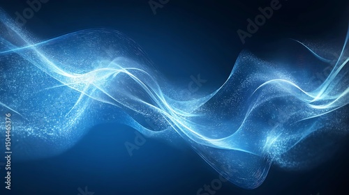 Stunning Blue Energy Wave Abstract Background Image