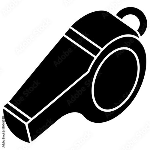 metal whistle isolated on white background