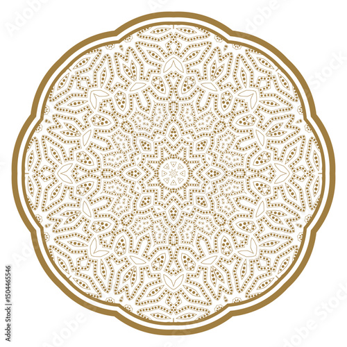 Mandala. Ethnicity round ornament. Ethnic style. Elements for invitation card. Oriental circular pattern, lace background. Cards,brochures,covers. Arabic, Islamic,asian, indian native african motifs.
