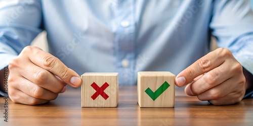 Making Crucial Decisions Weighing the Pros and Cons with Checkmarks and Crosses