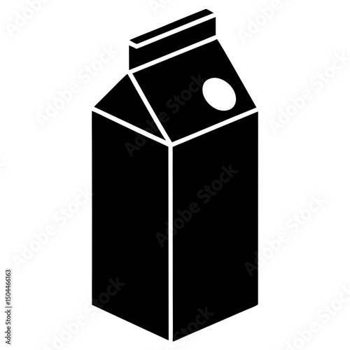 milk carton isolated on white